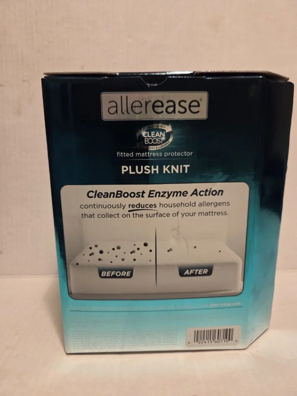New AllerEase Clean Boost Plush Knit‎ Twin Mattress Protector Soft Waterproof